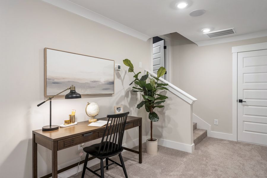 Furnished interior in a model home at Walker's Pointe in Anderson (Image 35). Furnished interior in a model home at Walker's Pointe in Anderson (Image 35).