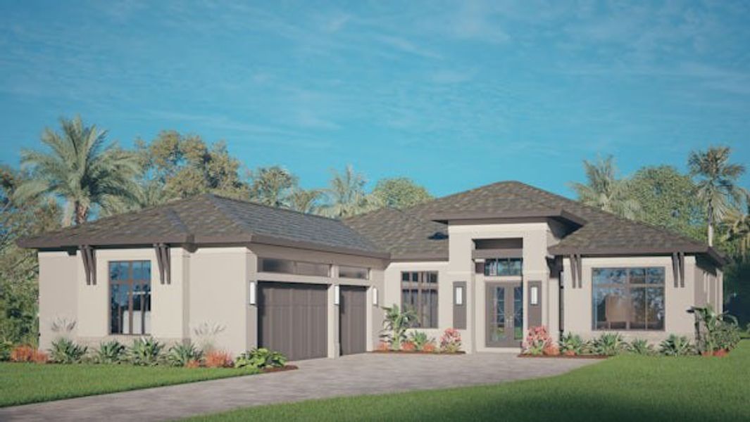 Front exterior of a home in the The Reserve at Grand Harbor community, located in Vero Beach, FL (Image 27).