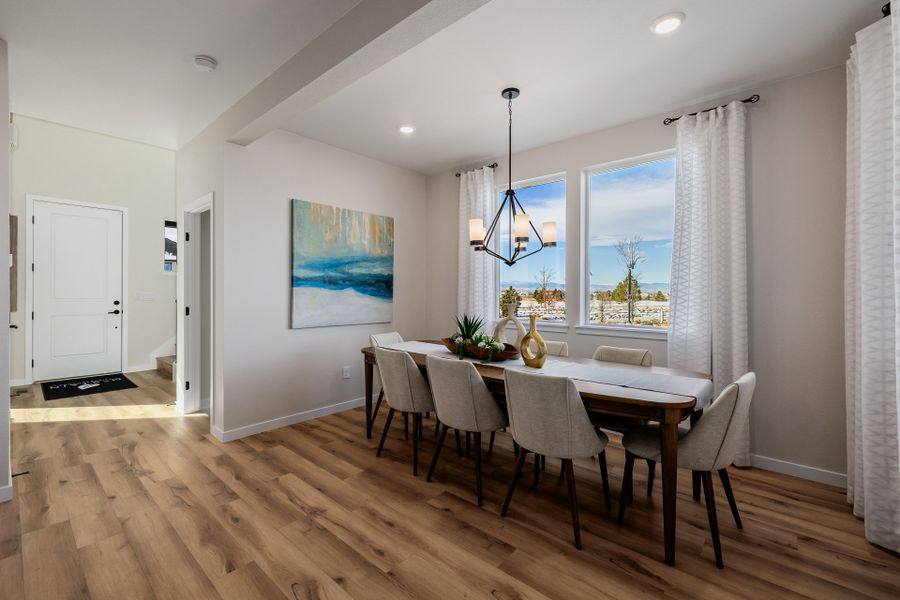 Furnished interior in a model home at Painted Prairie in Aurora (Image 35).