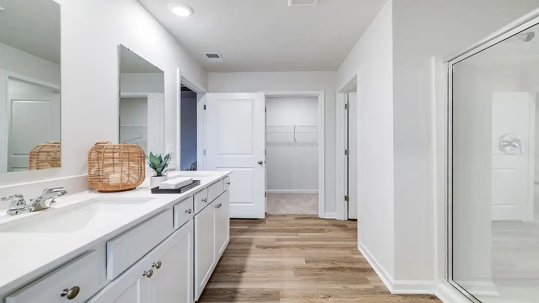 Furnished interior in a model home at The Retreat at East Argent in Ridgeland (Image 32).