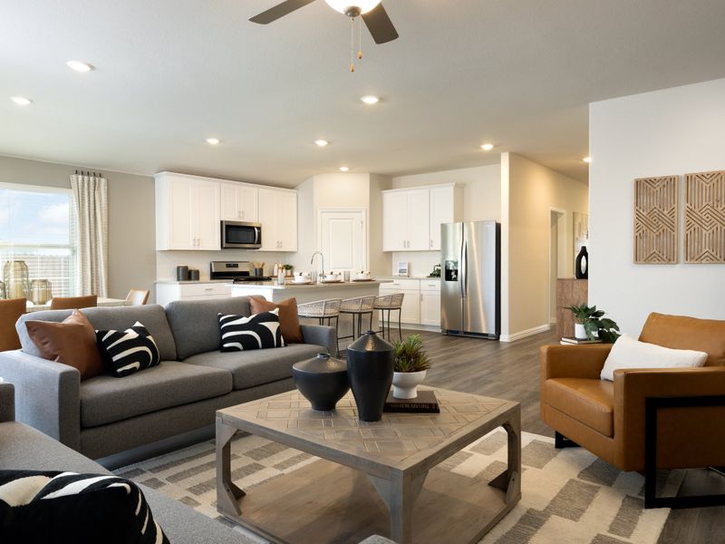 Furnished interior in a model home at River Ridge in Crandall (Image 10).