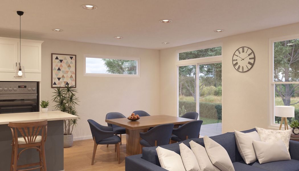 Furnished interior in a model home at The Meadows of Encore at Heritage Woods in Dexter (Image 7).
