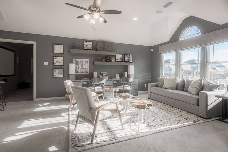 Furnished interior in a model home at Cambridge Estates in Prosper (Image 23).