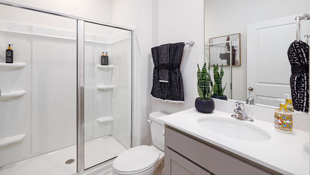 Furnished interior in a model home at Brandon Creek in Gastonia (Image 23).