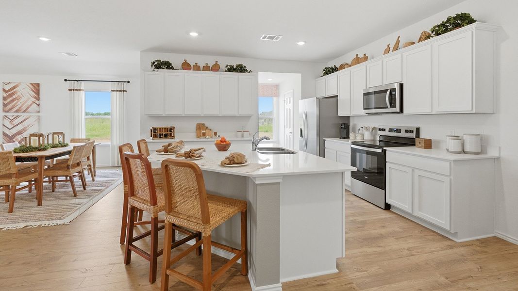 Furnished interior in a model home at Rancho San Gabriel in Georgetown (Image 6). Furnished interior in a model home at Rancho San Gabriel in Georgetown (Image 6).