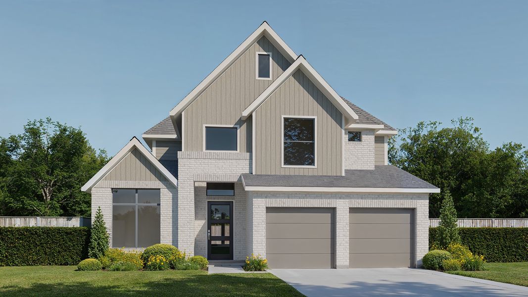 Front exterior of a home in the Briggs Ranch community, located in San Antonio, TX (Image 11).