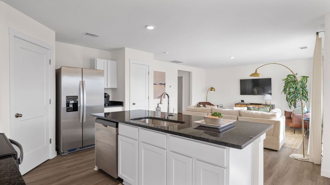 Furnished interior in a model home at Evergreen Landing in Rossville (Image 13).