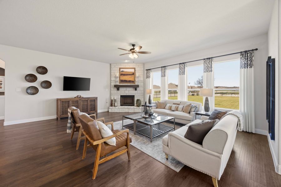 Furnished interior in a model home at Abe's Landing in Granbury (Image 10).