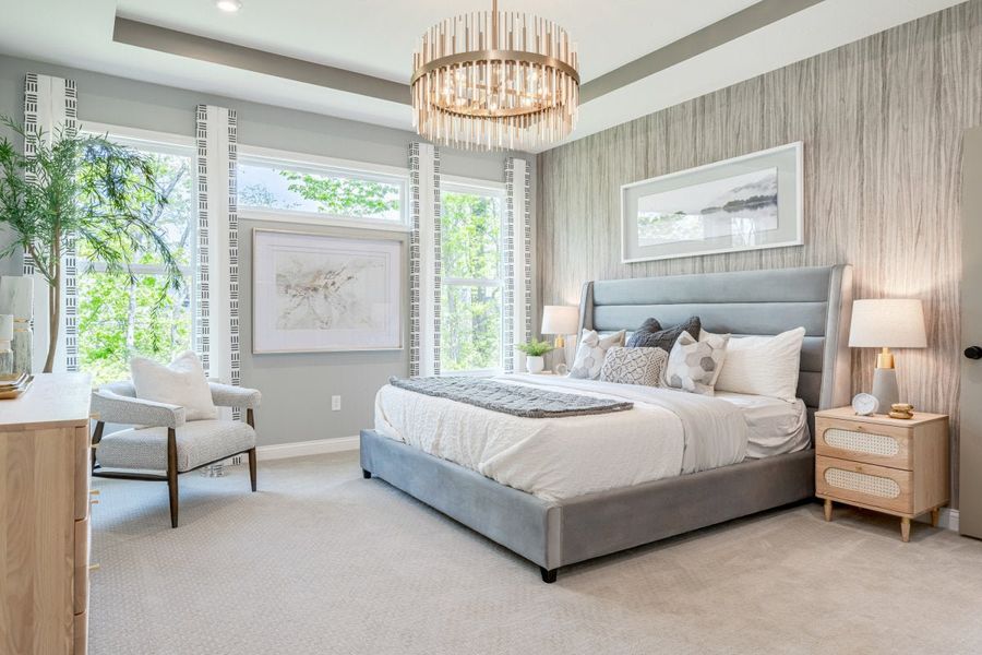 Furnished interior in a model home at Laurel Farms in Dallas (Image 26).