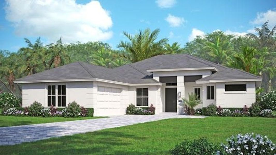 Front exterior of a home in the BELTERRA community, located in Port St. Lucie, FL (Image 57).