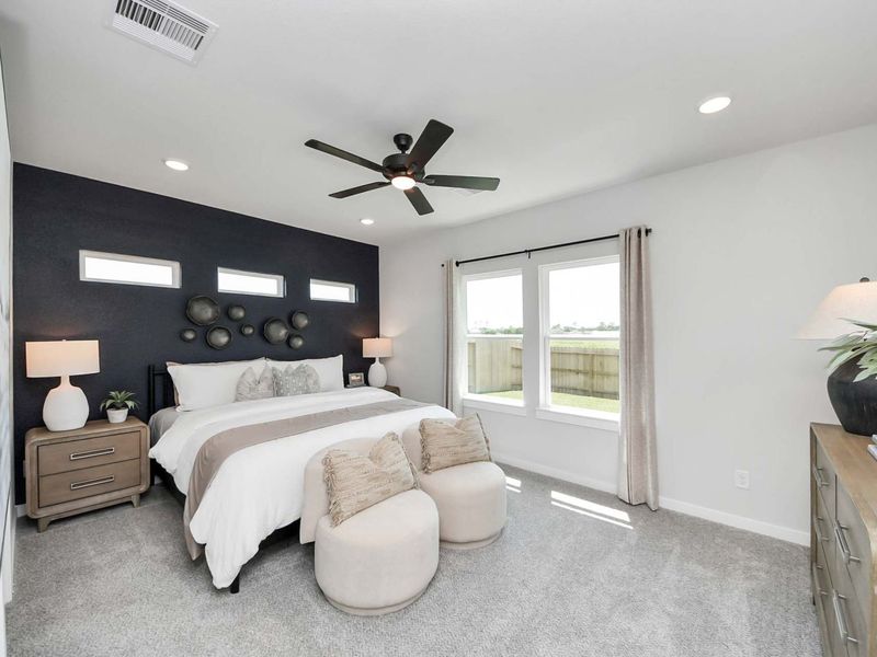 Furnished interior in a model home at Enclave at Newport in Crosby (Image 35).