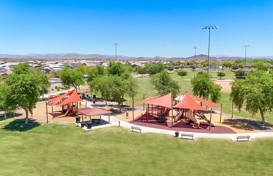 Shaded playground at Asante - Atrium Series in Surprise, AZ, by Pulte home builders