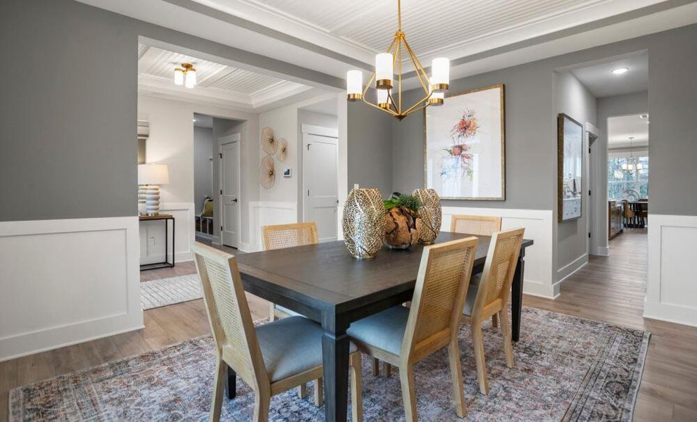 Furnished interior in a model home at Carraway in Greensboro (Image 12).