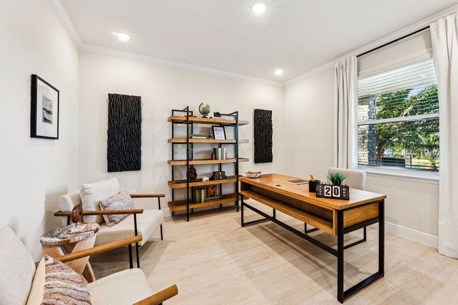 Furnished interior in a model home at Eagle Crest in Grant-Valkaria (Image 7).