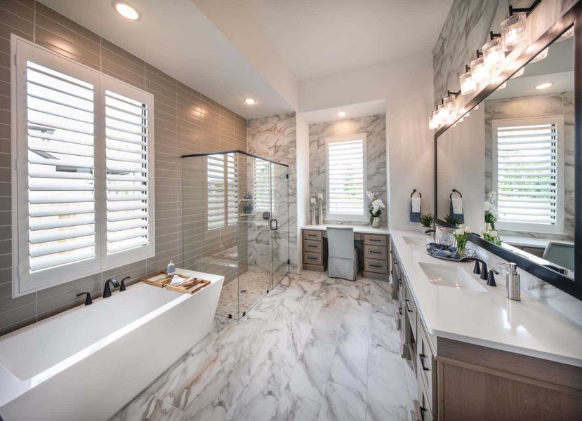 Furnished interior in a model home at Fulbrook on Fulshear Creek: 60ft. lots in Fulshear (Image 27).