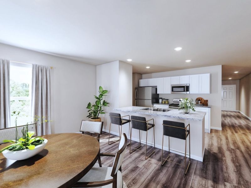 Furnished interior in a model home at Villages of Mayfield in Cleburne (Image 8).
