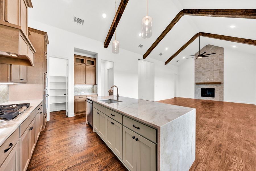 Furnished interior in a model home at Panther Trail in Van Alstyne (Image 15).