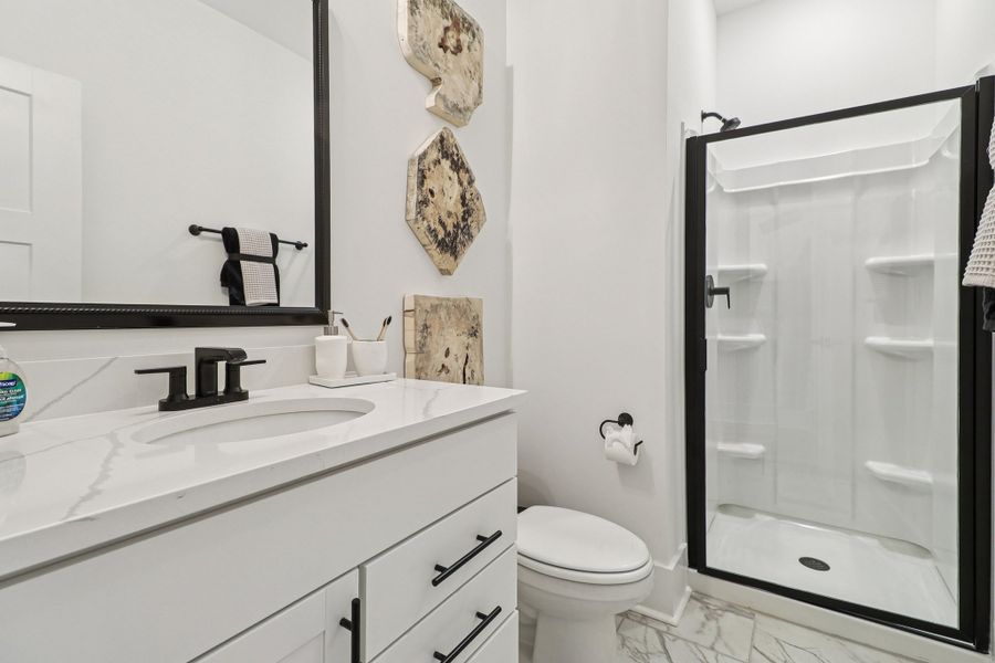 Furnished interior in a model home at Whiskey Run in New Ellenton (Image 60).