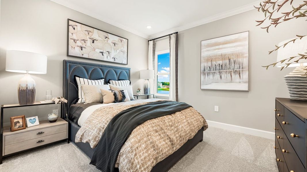 Furnished interior in a model home at Firethorn in Parrish (Image 45).