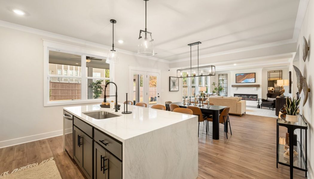 Furnished interior in a model home at Pinecrest Ridge in Dacula (Image 21).