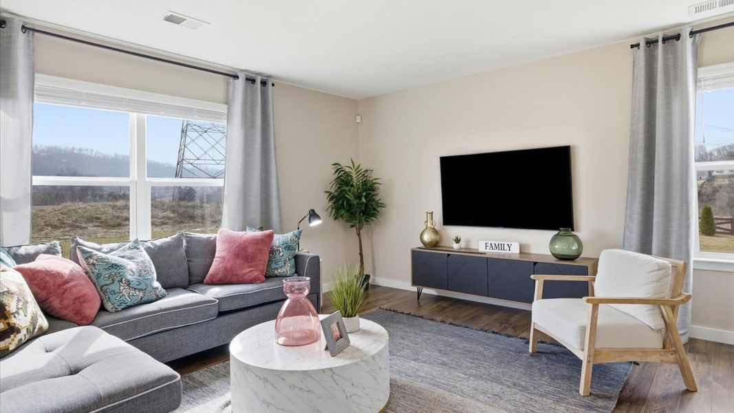 Furnished interior in a model home at Belhaven in Knoxville (Image 18).