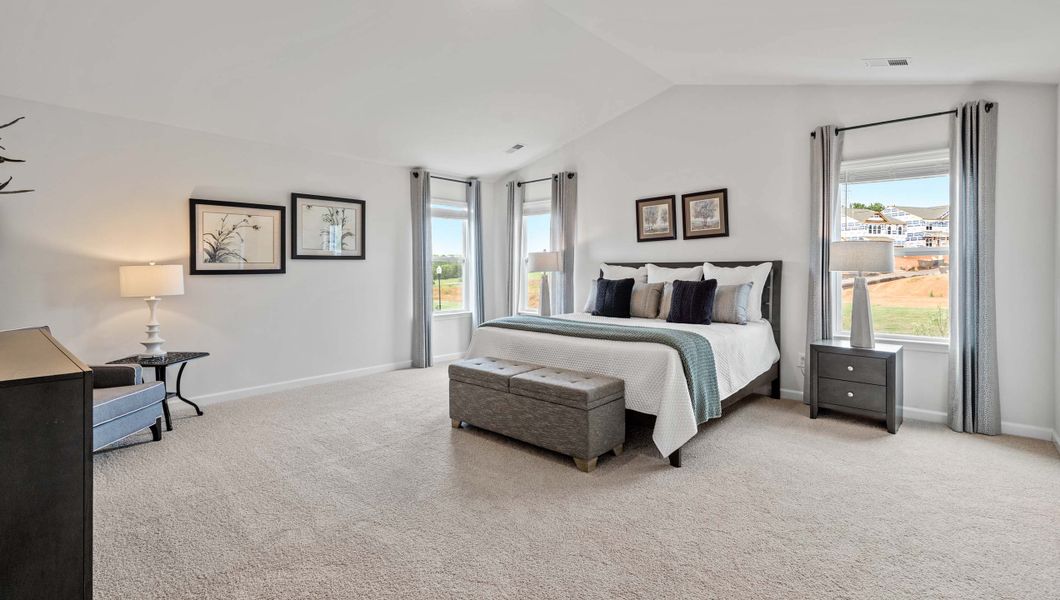 Furnished interior in a model home at Brookside Farms in Greer (Image 23).