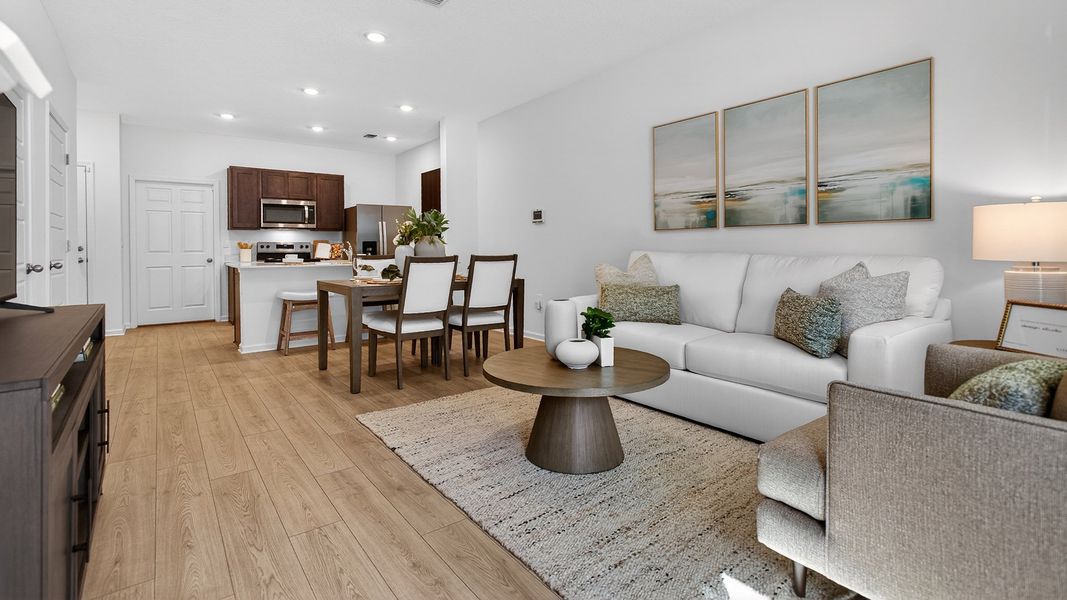 Furnished interior in a model home at Liberty Cove in Yulee (Image 12).