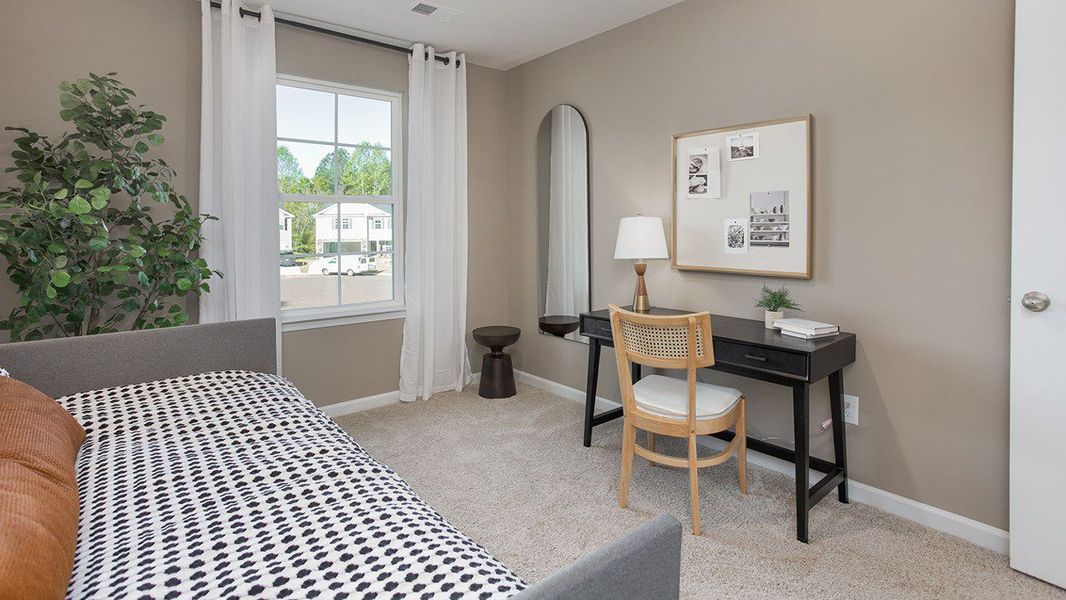 Furnished interior in a model home at Faircrest in Greensboro (Image 23).