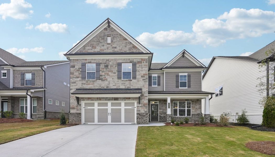 Front exterior of a home in the Pinecrest Ridge community, located in Dacula, GA (Image 6).