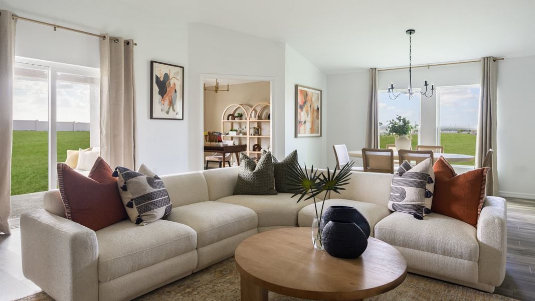 Furnished interior in a model home at Gum Lake Preserve in Lake Alfred (Image 6).