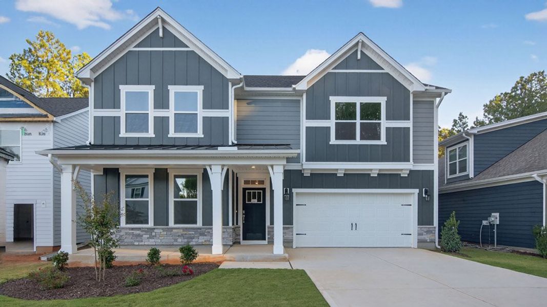 Front exterior of a home in the Horton Park community, located in Apex, NC (Image 9). Front exterior of a home in the Horton Park community, located in Apex, NC (Image 9).