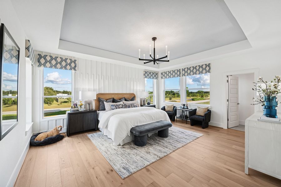 Furnished interior in a model home at Easthaven at Bridgeland Central - Vision Collection in Cypress (Image 17).