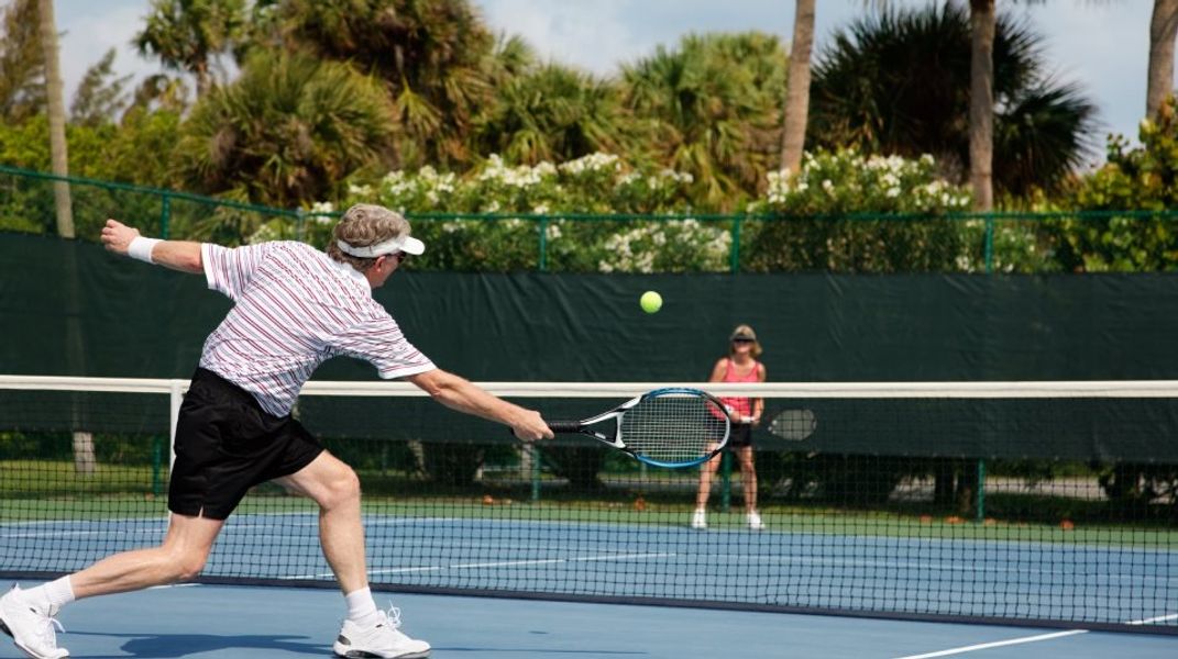 People playing tennis