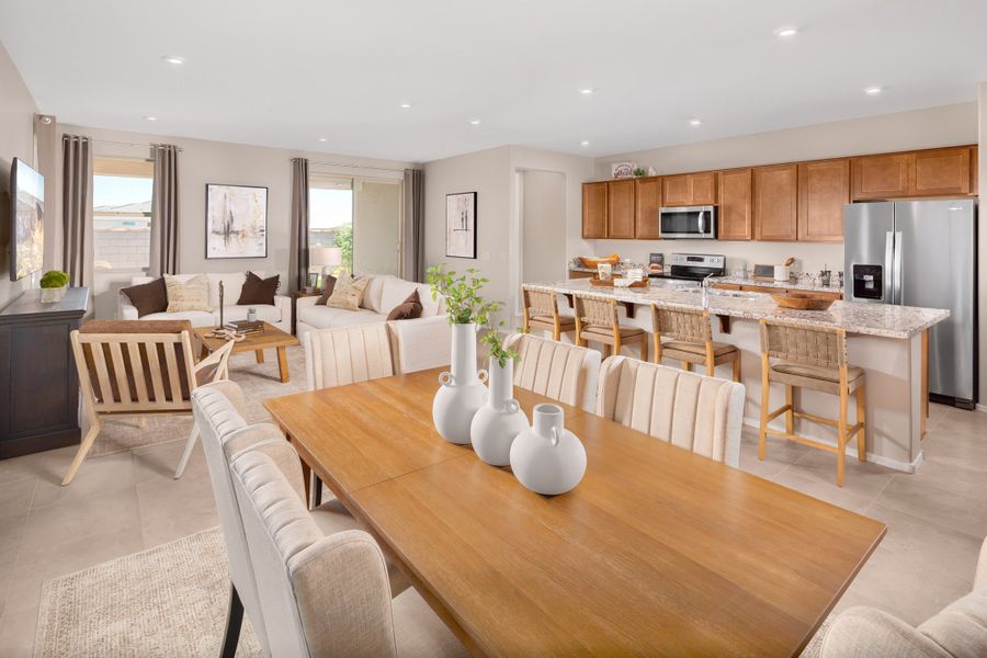 Furnished interior in a model home at Retreat at Rancho Mirage: Rancho Mirage in Maricopa (Image 6). Furnished interior in a model home at Retreat at Rancho Mirage: Rancho Mirage in Maricopa (Image 6).