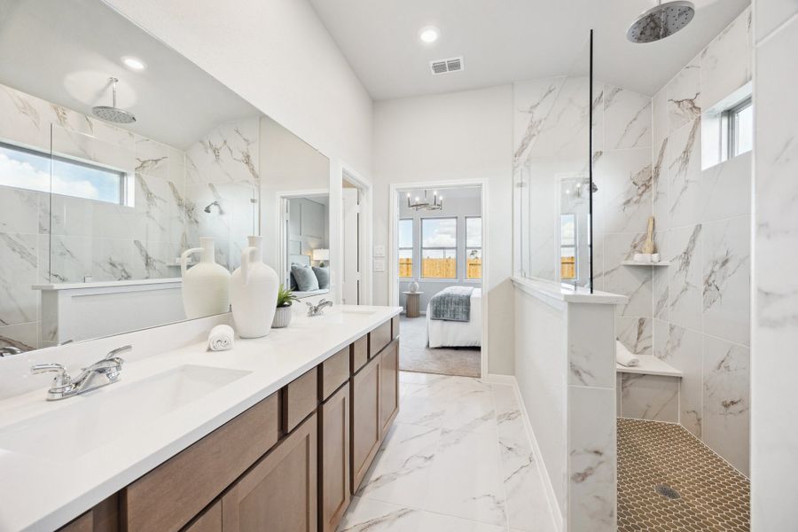 Furnished interior in a model home at Aldeana in Bonney (Image 13).