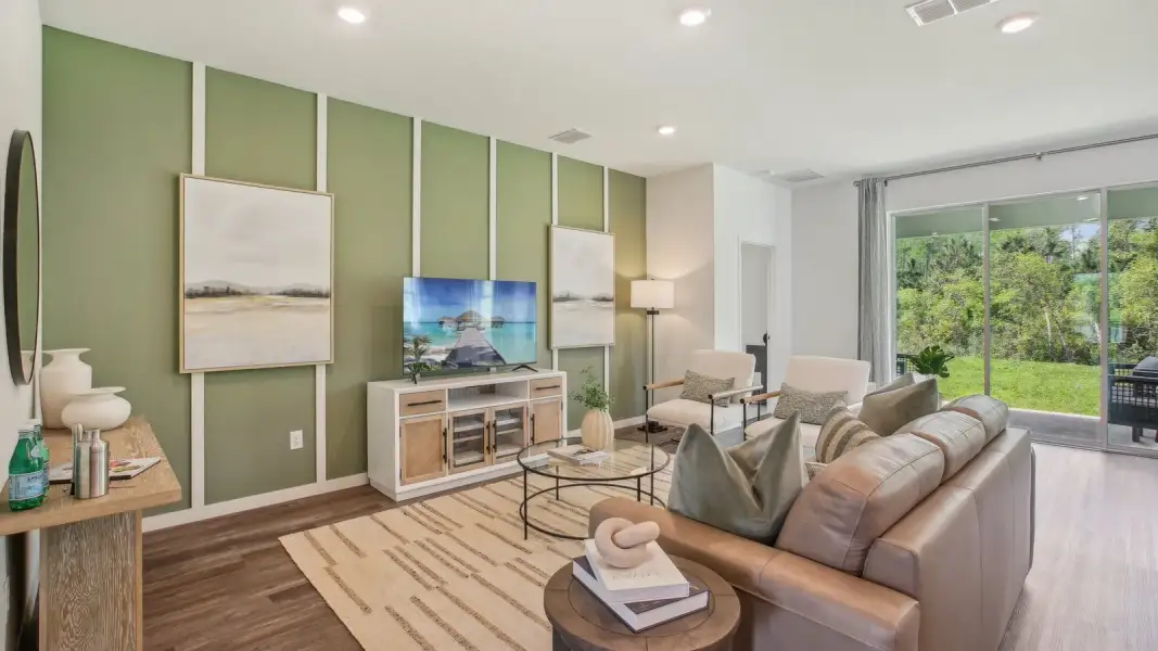 Furnished interior in a model home at Pasadena Ridge in Dade City (Image 6).