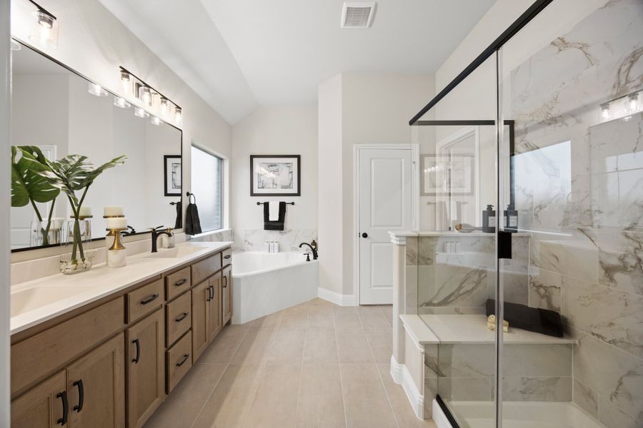 Furnished interior in a model home at Mockingbird Hills - Signature Series in Joshua (Image 23).