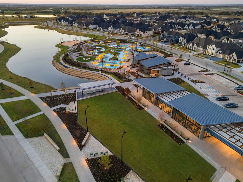Aerial view of the Mosaic: 50ft. lots community in Celina, TX, showing layout and nearby surroundings (Image 13).