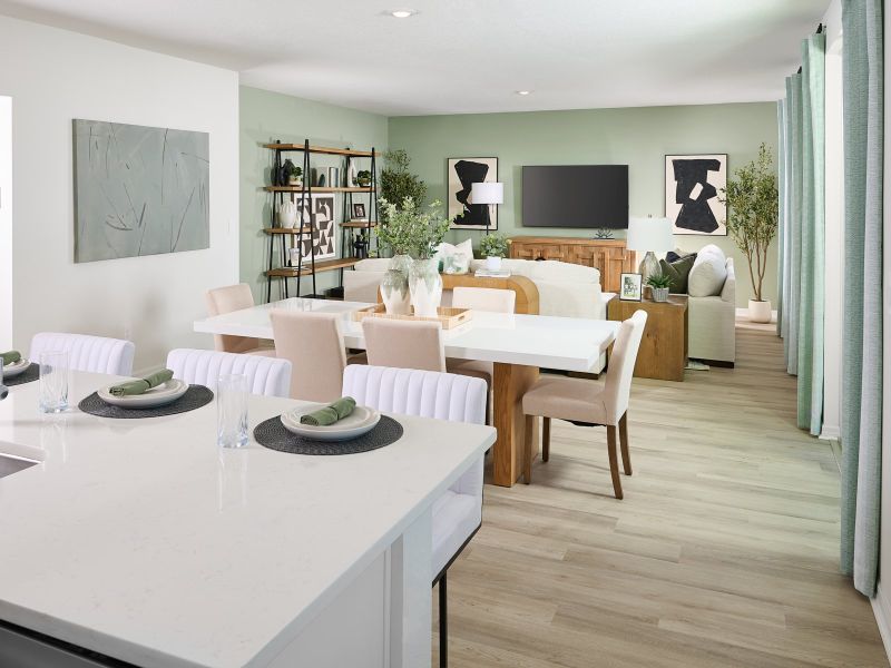 Furnished interior in a model home at Hilltop Vistas in Dade City (Image 3).