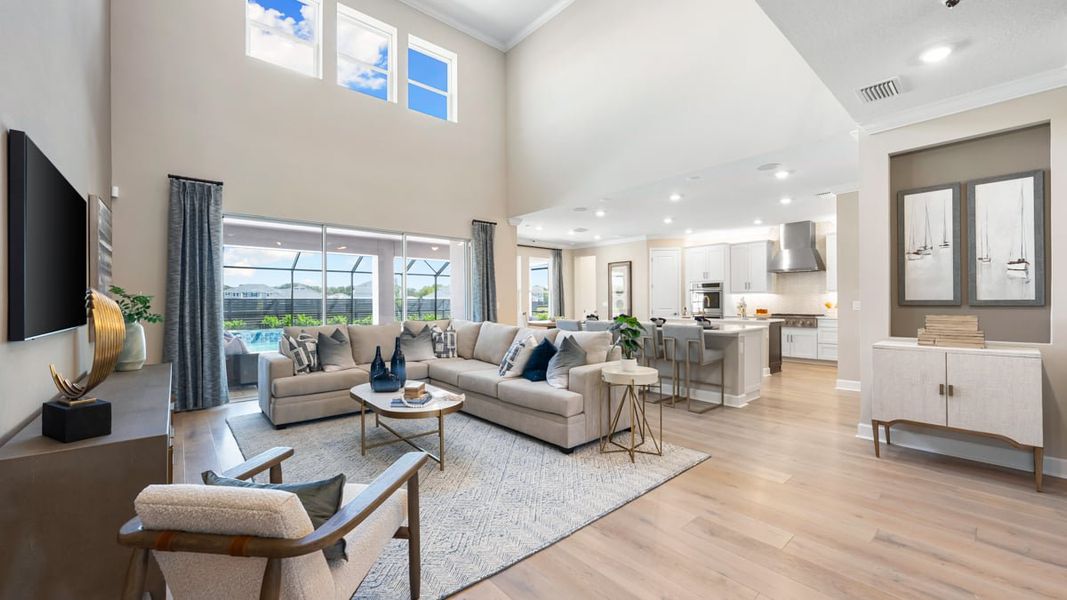 Furnished interior in a model home at Victoria Lakes in Odessa (Image 6). Furnished interior in a model home at Victoria Lakes in Odessa (Image 6).