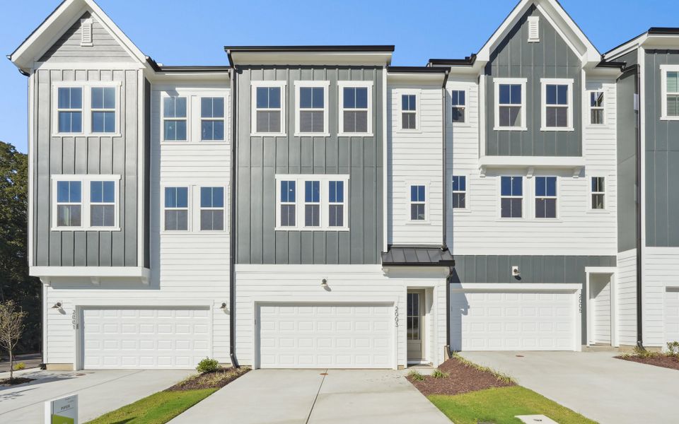 Front exterior of a home in the Twinleaf Townes community, located in Chapel Hill, NC (Image 3).