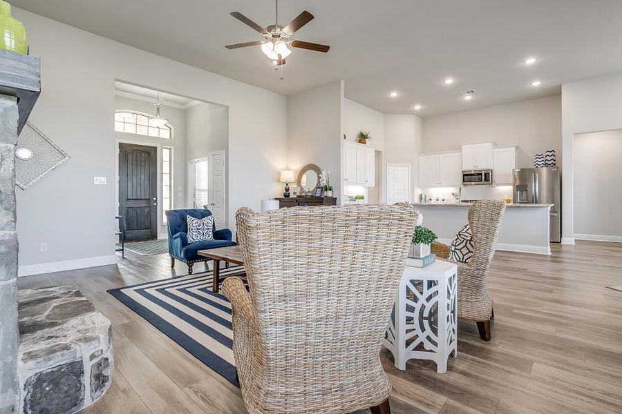 Furnished interior in a model home at Creekview Farms in Greenville (Image 13).