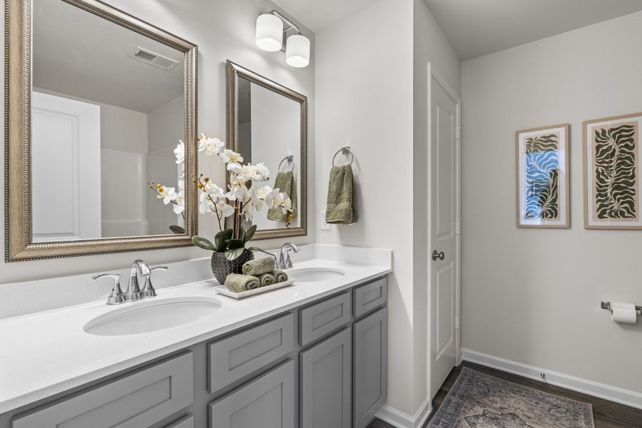 Furnished interior in a model home at South Lake Commons in Lexington (Image 22).