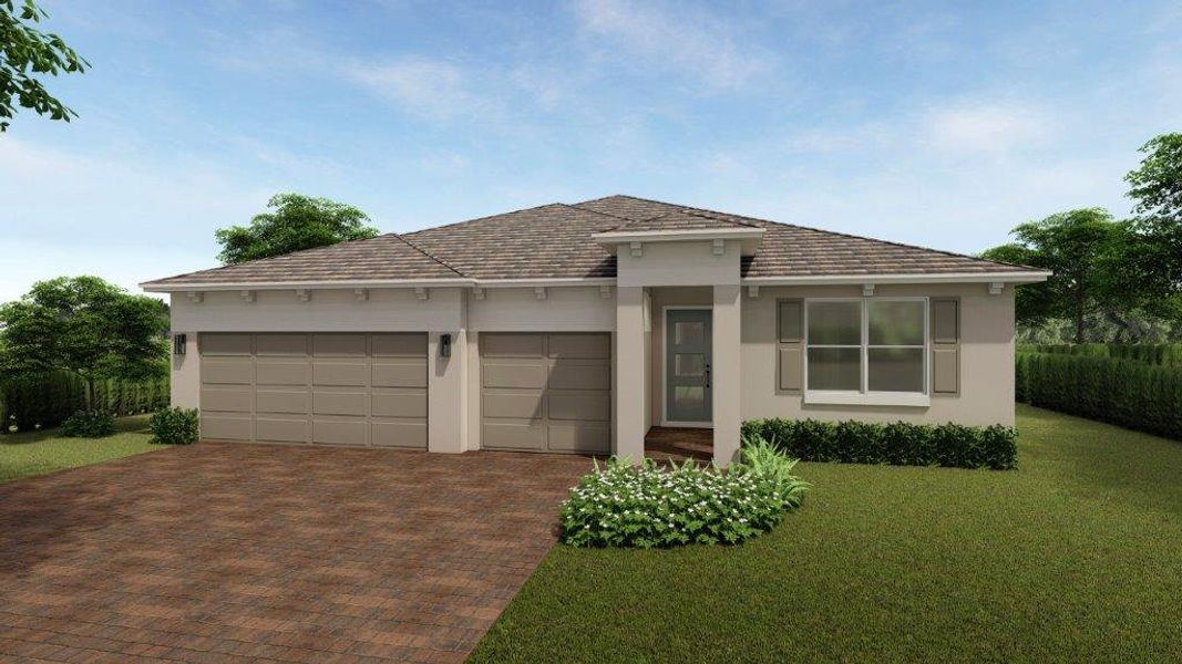 Front exterior of a home in the Ivy Ranch community, located in Homestead, FL (Image 3). Front exterior of a home in the Ivy Ranch community, located in Homestead, FL (Image 3).