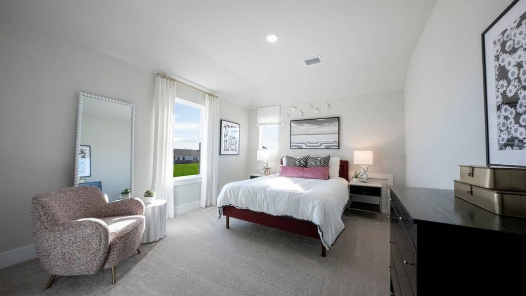 Furnished interior in a model home at The Meadows in Denton (Image 17).