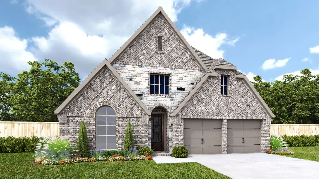 Front exterior of a home in the Palmera Ridge community, located in Leander, TX (Image 5).