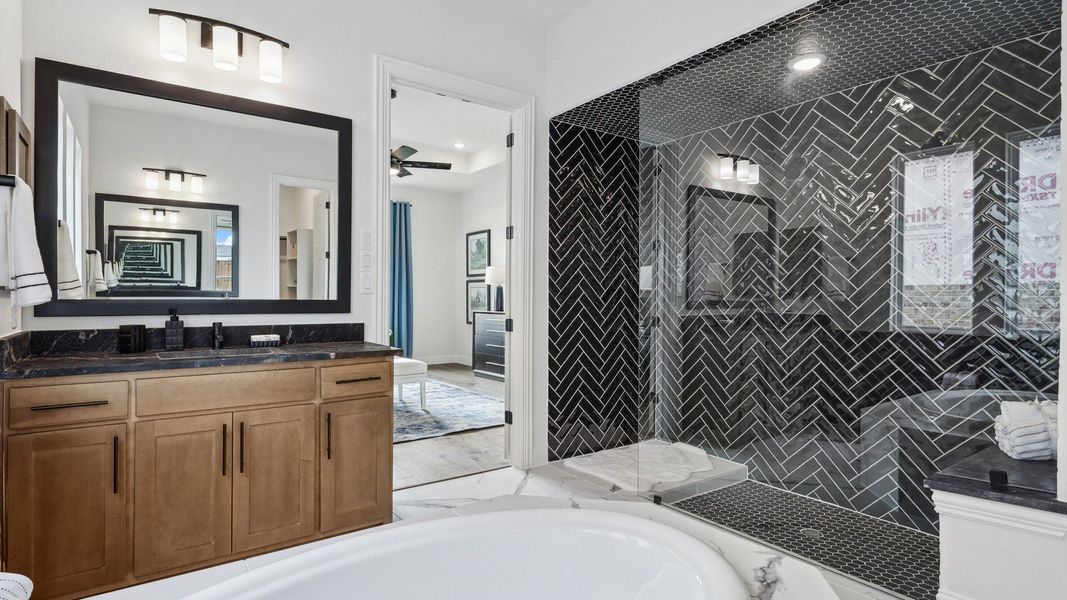 Furnished interior in a model home at Green Meadows Classic in Celina (Image 22).