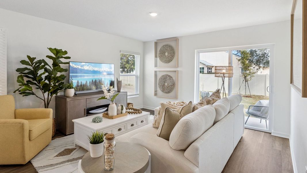 Furnished interior in a model home at Leoma's Landing in Lake Wales (Image 16).