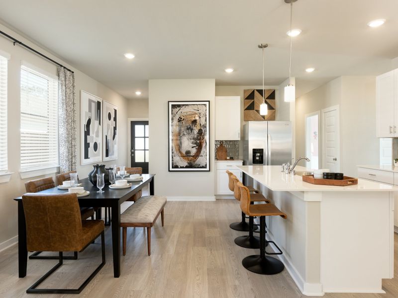 Furnished interior in a model home at Landing Meadows - Traditional Series in New Caney (Image 7).