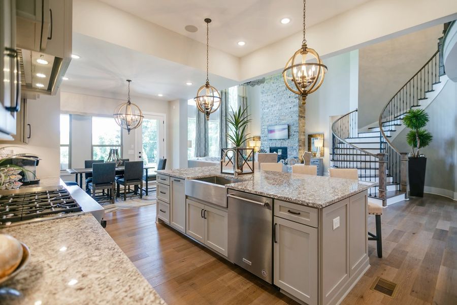 Furnished interior in a model home at Lookaway Farms in Franklin (Image 5).